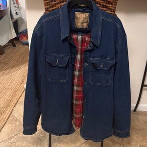 Denim Button-Up, Lined Shirt Jacket